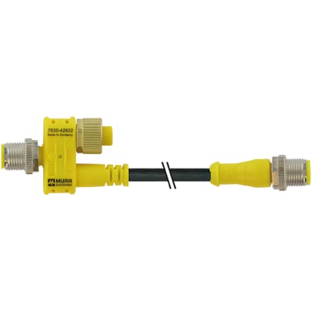 Murrelektronik T-coupler M12 male / M12 male+cable+M12 female 7030-42622-0000000